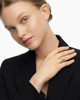 DY Mercer® Multi Row Ring in 18K Yellow Gold with Diamonds, 14mm